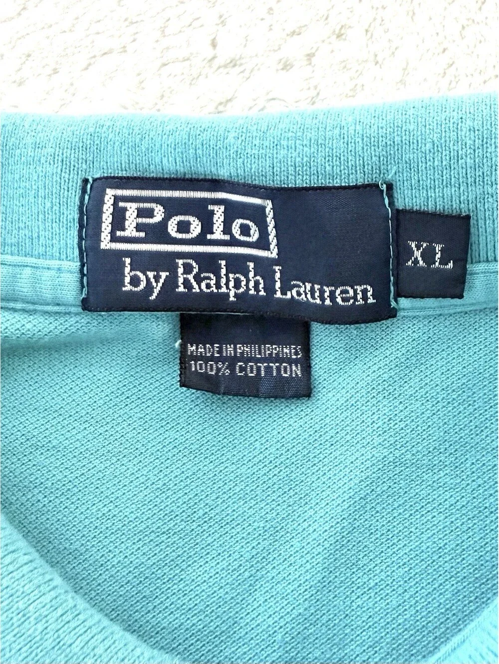 Polo Ralph Lauren Men’s XL Aqua Blue Mesh Polo Shirt Short Sleeve Pony Logo